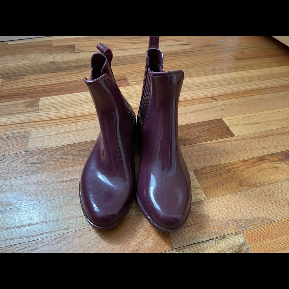 GAP Maroon Rubber Ankle Rain Boots